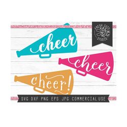 Cheer Svg Cut File Instant Download, Megaphone svg, Cheer Megaphone svg, Cheerleading svg, Files for Cricut Silhouette C