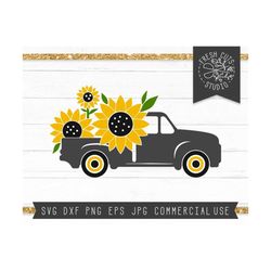 Sunflower Truck SVG Cut File for Cricut, Flower Truck svg, Sunflower svg, Truck with Flowers svg, Spring Svg, Farmhouse