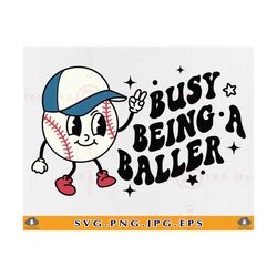 Baseball Boy SVG, Busy Being a Baller Svg, Boys Baseball Shirt SVG, kids Baseball Shirt, Funny Baseball Gift, Cut Files