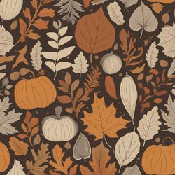Autumn Theme 14 Digital Pattern, Illustration, Printable, Sublimation Fabric Paper