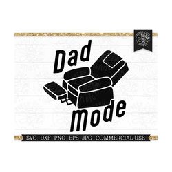 Funny Dad Saying SVG Fathers Day Design Cut file for Cricut, Silhouette, Commercial Use svg, Recliner, Reclining, Dad Mo