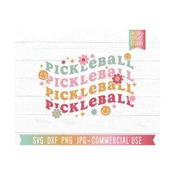 pickleball svg png, cute pickleball cut file for cricut, silhouette, retro pickleball sublimation image, digital downloa