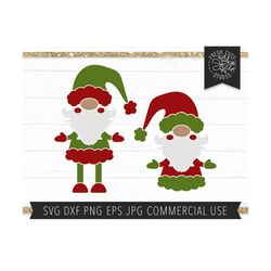Christmas Gnome SVG File, Holiday Gnome Cut File for Cricut, Silhouette, Cute Christmas Gnome Clipart, Instant Download