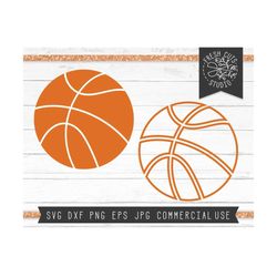 Basketball SVG Cut File Instant Download Digital Design for Cricut, Silhouette, Basketball Clipart, Basketball Cutting F