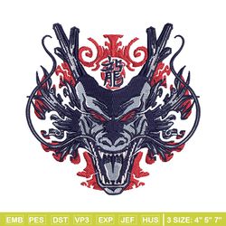 Shenron black embroidery design, Dragonball embroidery, Anime design, Embroidery shirt, Embroidery file, Digital downloa