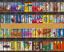 Bundle 120 Designs Candy Snacks Tumbler Wrap , Beer Digital Wrap Design ,Drink Tumbler Wrap 45