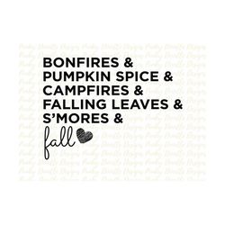 Fall Sublimation DesignsBonfiresPumpkin SpiceCampfiresFalling LeavesPumpkinSublimationPNG Instant DownloadDigital Design