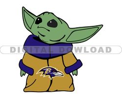 Ravens NFL Baby Yoda Svg, Football Teams Svg, NFL Logo Svg, Baby Yoda Png, Tshirt Design Bundle 05
