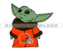 Browns NFL Baby Yoda Svg, Football Teams Svg, NFL Logo Svg, Baby Yoda Png, Tshirt Design Bundle 07