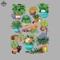 Cats And Planters Sublimation Png Download