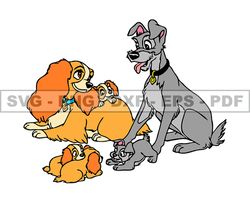 Disney Lady And The Tramp Svg, Good Friend Puppy,  Animals SVG, EPS, PNG, DXF 260