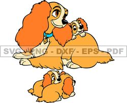 Disney Lady And The Tramp Svg, Good Friend Puppy,  Animals SVG, EPS, PNG, DXF 261