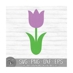Tulip - Instant Digital Download - svg, png, dxf, and eps files included! Spring Flower, Tulip Flower