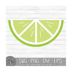 Lime Slice - Instant Digital Download - svg, png, dxf, and eps files included!
