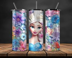 Princess Disney Tumbler Wrap, 3D Cartoon Tumbler Wrap, 20oz Skinny Tumbler Designs 25