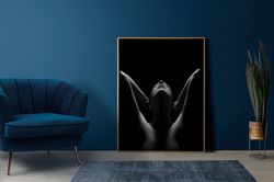 nude wall art, sansual canvas, naked women wall art, canvas print, large canvas, bedroom decor canvas art, wall art canv
