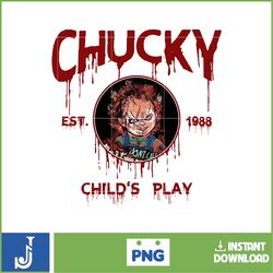 Horror movies characters chucky Png, Movie character Png, commercial use, Movie PNG, Halloween Png, Png for Shirt