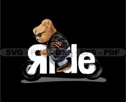 Harley Biker Bear, Motorbike SVG PNG, Harley Logo, Skull SVG Files, Motorcycle Tshirt Design, Digital Download 139