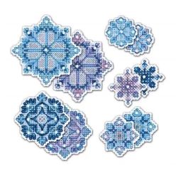 Cross Stitch Kit - Snowflake Decoration - Embroidery Kit - Needlework Kit - DIY Kit