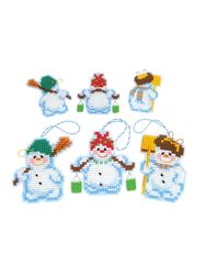Cross Stitch Kit - Christmas Toys Snowmen - Embroidery Kit - Needlework Kit - DIY Kit
