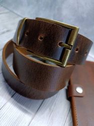 Men's belt genuine leather handmade gift for a man exclusive belt