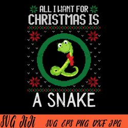 All I Want For Christmas Is A Snake PNG, Xmas PNG