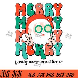Merry Christmas Family Nurse Practitioner PNG, Xmas PNG