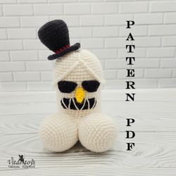 Toy Angry Penis - Snowman amigurumi crochet pattern