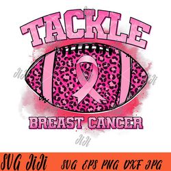 Tackle Football Pink Ribbon Leopard PNG, Breast Cancer Awareness PNG