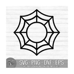 Spiderweb Circle Monogram - Instant Digital Download - svg, png, dxf, and eps files included! Halloween, Spider Web