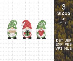 Christmas Gnome Embroidery Machine Design, Cute Xmas Gnome Embroidery Design, Merry Christmas Embroidery Design