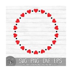 Heart Wreath - Instant Digital Download - svg, png, dxf, and eps files included! Valentine's Day