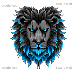 Lion Svg File | Lion Head | Digital Art | Lion Cut File | Digital Art| Vector | Cricut | TShirt | Clipart
