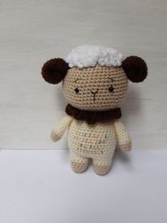 Hand crochet Soft Little Lamb Stuffed toys Animals Plush toys Knit Gift