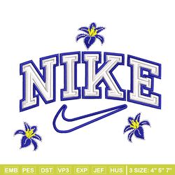 Nike flower embroidery design, Flower embroidery, Nike design, Embroidery shirt, Embroidery file, Digital download