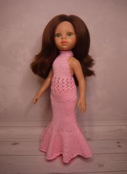 Elegant dress and shoes for doll Las Amigas Paola Reina 32-34 cm