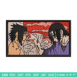 Sasuke vs itachi embroidery design, Naruto embroidery, Anime design, Embroidery shirt, Embroidery file, Digital download