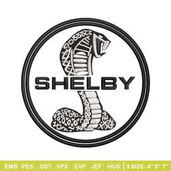 Shelby circle embroidery design, Logo embroidery, Emb design, Embroidery shirt, Embroidery file, Digital download