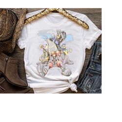 Disney Kingdom Hearts Group Shot Deep Dive Sketch T-Shirt, Walt Disneyworld Shirt, Disneyland WDW Matching Family Shirt,