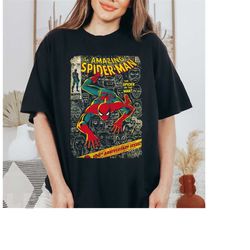 Marvel Spider-Man Comic Book Anniversary Graphic T-Shirt, Disneyland Family Matching Shirt, Magic Kingdom Tee, WDW Epcot