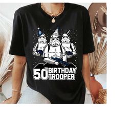 Star Wars Stormtrooper Party Hats Trio 50th Birthday Trooper Shirt, Disneyland Family Matching Shirt, Magic Kingdom, WDW