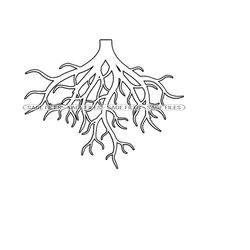 Roots Outline SVG, Roots SVG, Tree Roots Svg, Family Svg, Roots Clipart, Roots Files for Cricut, Cut Files For Silhouett