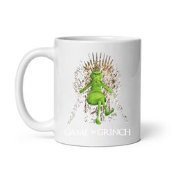 game of grinch mug, funny christmas gift for men, women
