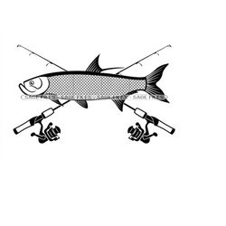 Tarpon Fishing SVG, Fishing Logo Svg, Fish Svg, Fishing Clipart, Fishing Files for Cricut, Cut Files For Silhouette, Png