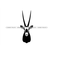 Oryx Head SVG, Oryx Mascot SVG, Safari Animals Svg, Oryx Clipart, Oryx Files for Cricut, Oryx Cut Files For Silhouette,