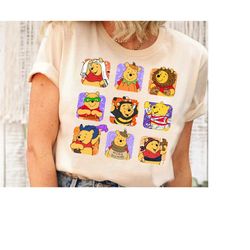Retro Disney Pooh Mummy Witch Halloween Moods Shirt, Winnie The Pooh Halloween Tee, Disneyland Halloween Party Matching