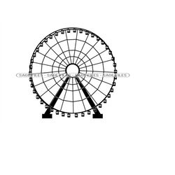 Ferris Wheel SVG, Ferris Wheel Clipart, Ferris Wheel Files for Cricut, Ferris Wheel Cut Files For Silhouette, Png, Dxf