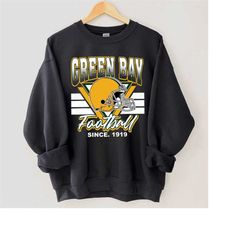 Retro Green Bay Football Gift, Vintage Green Bay Crewneck Sweatshirt, Green Bay Football Sweater, Fall Green Bay Footbal