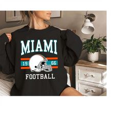 Miami Football Sweatshirt, Miami Sweatshirt, Miami Football Shirt, Miami NFL Fan Gift, Gift For Women Men, Sunday Footba