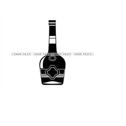 cognac bottle svg, cognac svg, alcohol bottle svg, cognac clipart, cognac files for cricut, cognac cut files for silhoue